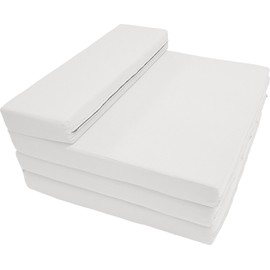 Danfuton Portable Lounger Shikibuton, Flip Foam Beds Sleep Mats 83x27x3, White