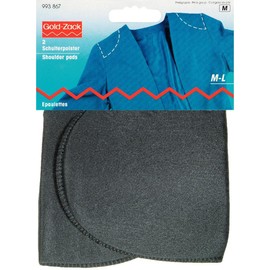 Prym 993867 Shoulder Pad Half Moon PA M-L Black, polyester, 2 x 1 x 1 cm