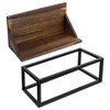 MyGift Tabletop Book Holder Rack with Industrial Black Metal Frame,