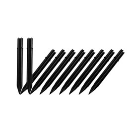 Galavasen 10 Pack Candy Cane Solar Light Replacement Stakes(Inside Diameter 0.6 inch), ABS Reinforced Ground Spikes with Wire Holes for Outdoor Christmas Landscape Light Pathway Walkway Garden Deco