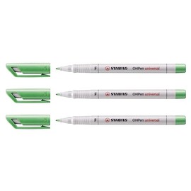 STABILO OHPen Universal Water Soluble Green Pack of 3