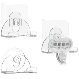 Linkidea 3 Pack Razor Suction Cup Hook, Wall Mounted Shaver Hanger Holder, Removable Wall Hook Compatible with Fusion 5 Proglide