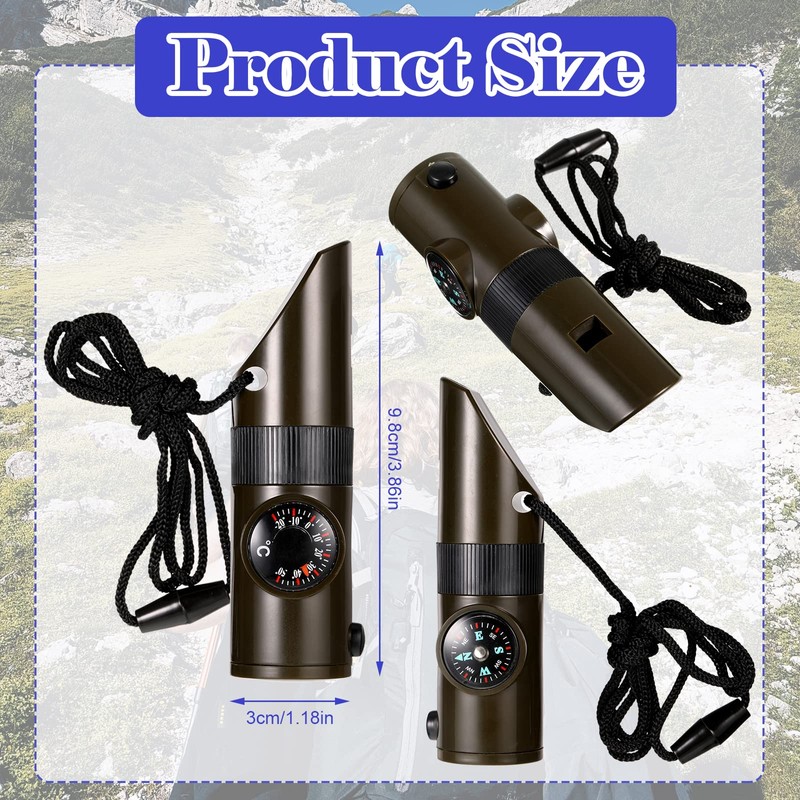 Emergency Survival Kit Emergency Survival Whistle Led 7-in-1 Multi-function Whistle