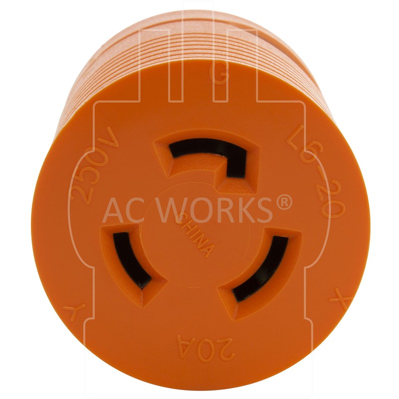 AC WORKS [ADL630L620] Plug Adapter L6-30P 30Amp 250Volt Male Plug