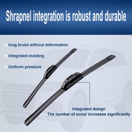 HRSNO® 26"+17" Windshield Wipers With 12" Rear Wiper Blades Automotive Replacement for 2013-2021 Nissan Pathfinder/2014-2023 Nissan Rogue Wiper Blades For My Car (Pack of 3)