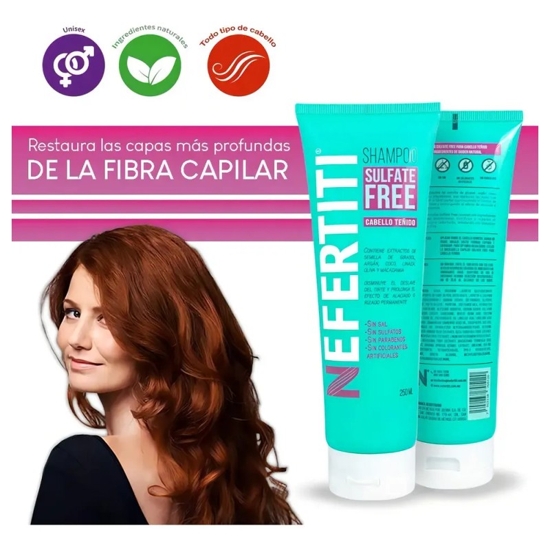 Shampoo Sin Sal Para Cabello Teñido Libre De Parabenos 250ml