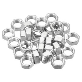 PATIKIL M10 x 1.0 Steel Hex Nuts, 30 Pack Metric Thread Zinc Plated Finished Hardware Nuts Screw Bolt Fasteners 6mm Height