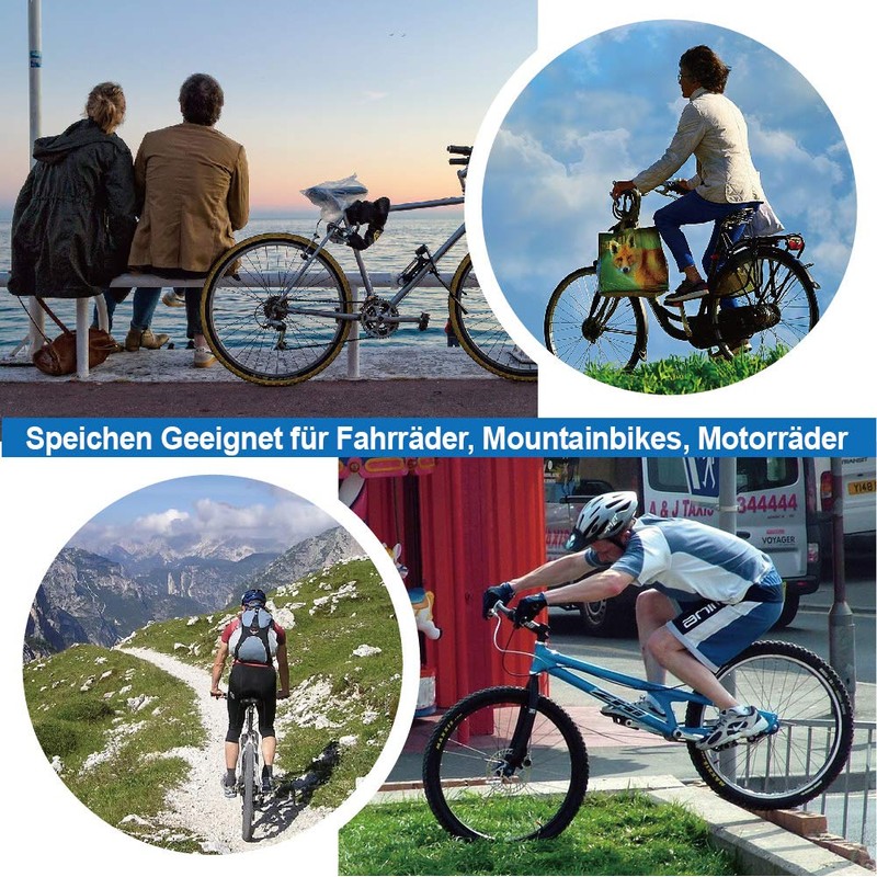 sinzau Bicycle Spokes, Pack of 38 Mountain Bike Spoke with