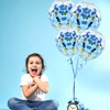 Ovanda Pack of 20 Blue Confetti Balloons, Blue Latex Confetti