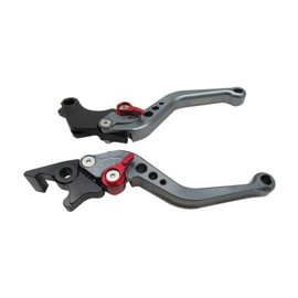 Zafina-UP Titanium Gray CNC 6 Position Shorty Brake Clutch Lever for Ducati Hypermotard 821 / HYPERSTRADA 2013 2014 2015