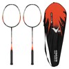 2 Pcs Carbon Fiber Badminton Rackets Ultra Light Adult for