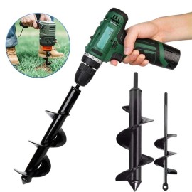 Auger Drill Bit Post Hole Digger - Planting Garden Bulb Planter Tool  Hex 2X