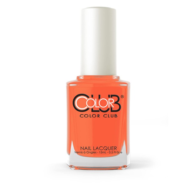 Color Club Nail Lacquer in Theory, Nail Collection, Medium Coral Color .5 fl oz (15 mL)