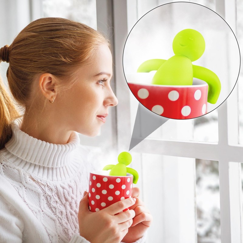 Hicarer 4 Pieces Tea Infuser for Loose Tea Cute Fine