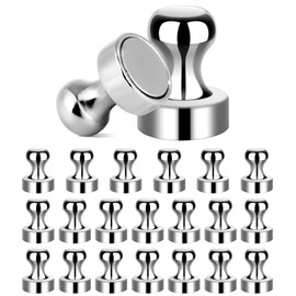 TIDEVAN Pack of 20 Neodymium Magnets Extra Strong, 12 x 16 mm Mini Magnets for Magnetic Board, Strong Magnets, Neodymium Magnet for Magnetic Board, Whiteboard Magnets, Small, for Notice Board, Office,