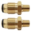 Joywayus 2PCS Brass Soft Nose POL Propane Gas LP Tank