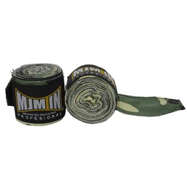 MJM IN Vendas para Boxeo Profesional Algodon Semi elasticas 4.5 MTS de Largo (Camuflaje Cafe)