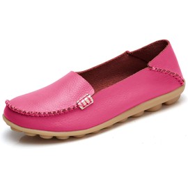 VenusCelia Mocasín plano natural cómodo para caminar para mujer, Azul / Patchwork, 9.5 US