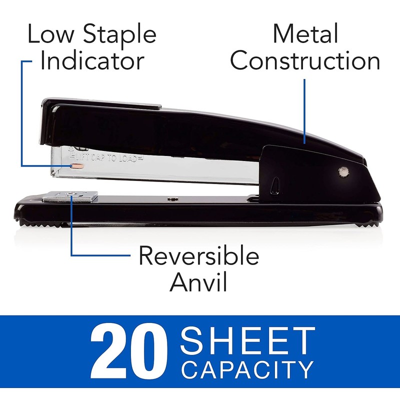 Swingline Desktop Stapler, 20 Sheet Capacity, Black (44401)