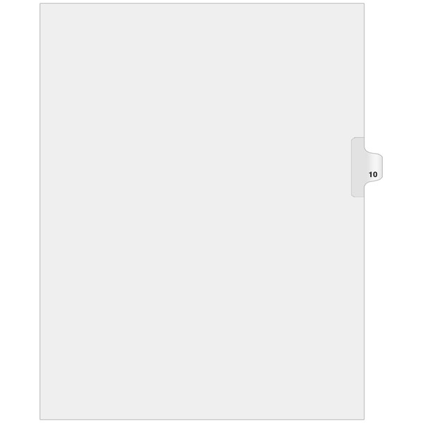 Exhibitindexes® Side Number Tabs - AVE Style Bold Font -