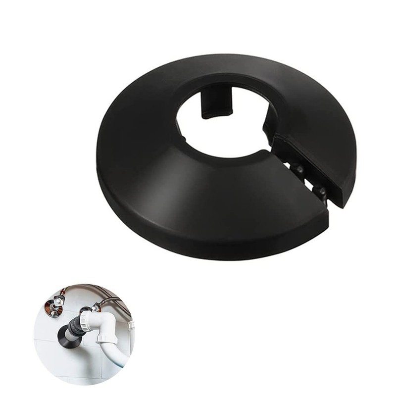 0.63" Outer Diameter Flange Water Pipe Cover Decoration White Pipe