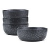 Stone Lain Stoneware Dish Set, 4 Bowls, Tom - Black