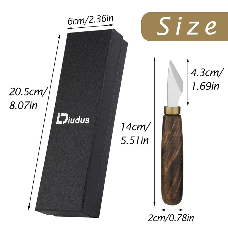 DIUDUS Leather Cutting Knife, Bevel Head Leather Skiving Knife with