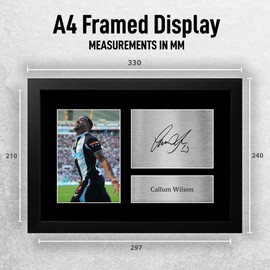 HWC Trading FR A4 Callum Wilson Newcastle United Gifts Printed Signed Autograph Picture for Football Fans and Supporters - A4 Framed