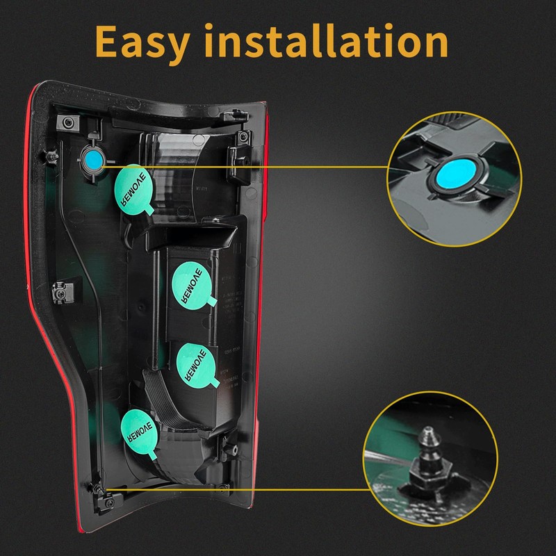 MiKaFex Right Passenger Side Rear Tail Light Assembly Compatible With