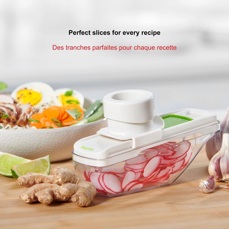 Starfrit Precision Slicer - Compact Mandoline Perfect for Garlic &