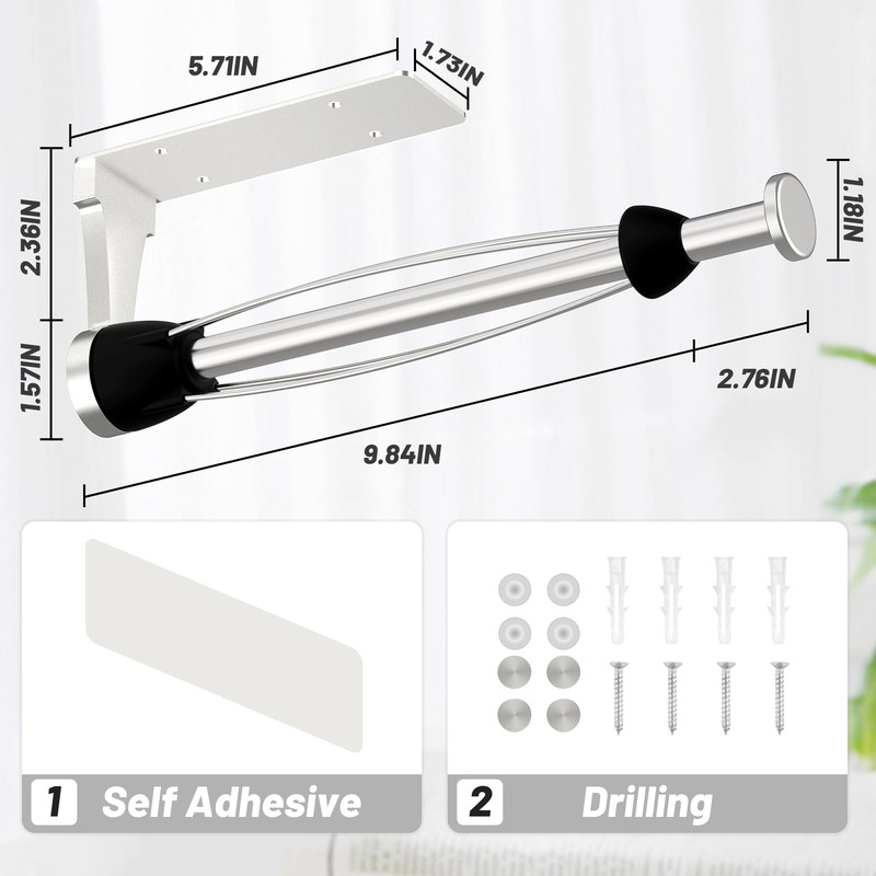 VEHHE Kitchen Roll Holder, One-handed Tearing Paper Towel Holder Under