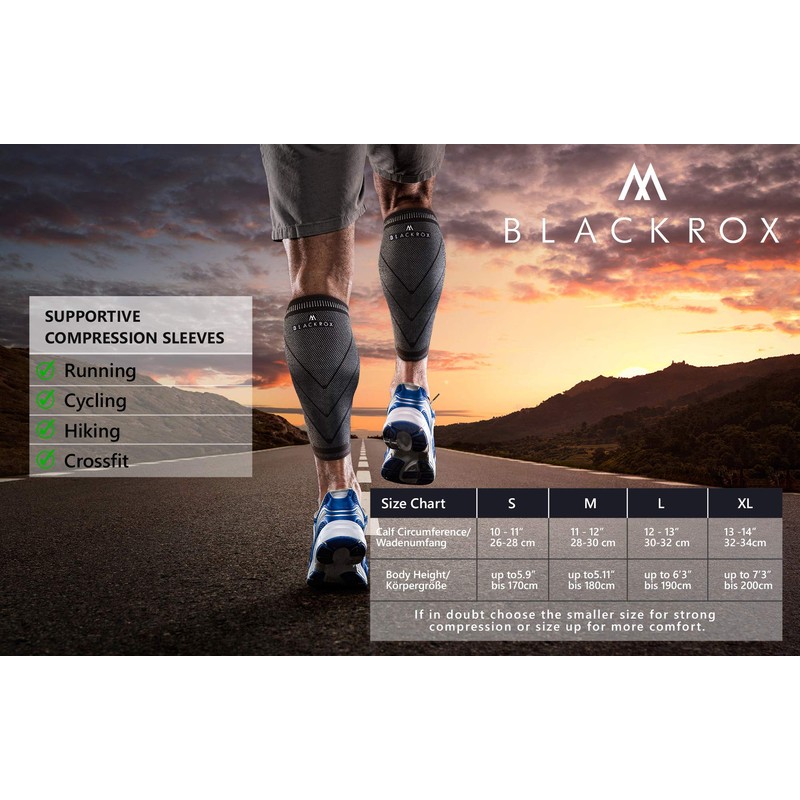 BLACKROX Calf Bandage Sport Runmed Performance V1 Calf Bandages Compression