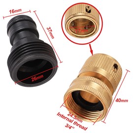Brass Quick Connectors 3/4" Male Thread 3/4" Female Thread Garden Irrigation Accessories Car Wash Pipe Fittings