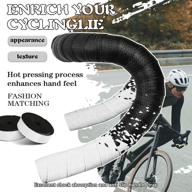 DINTSTYLE 2pcs Bike Handlebar Tapes, Road Bicycle Bar Tape, Cycling