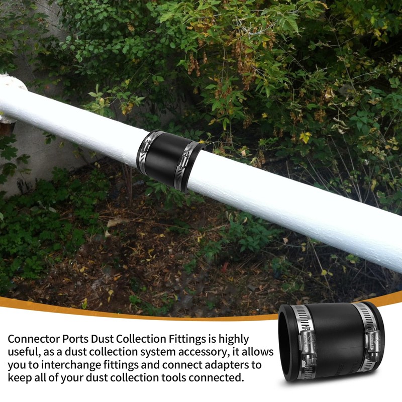 1 1/4 Inch Dust Control Flex Cuff,with Stainless Steel Hose