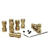 2 pieces shaft coupling mini D9 L20 shaft coupler brass