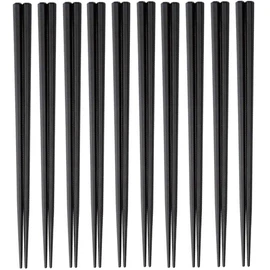 大黒工業 SPS Reuseable Chopsticks 23 cm [Hex] [Black] Cases-White-Rubber [10 Pairs 20pcs x 4 Bag (Total 40 Pairs)] (Heat/Dishwasher Safe)