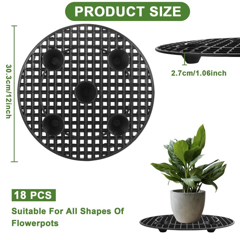 SENENQU 18PCS Plant Level Pot Elevator 12 Inch, Plant Risers