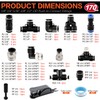 170PCS Push-to-Connect Air Fittings Kit, Quick Connect 1/8",1/4",5/16",3/8",1/2" NPT with