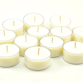 Candy Cane, Holiday Scented Soy Tealights, 12 Pack Clear Cup Candles, Christmas Candles