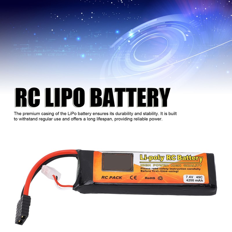 7.4V 4200mAh 45C 2S LiPo Battery FPV Racing Drone Lithium