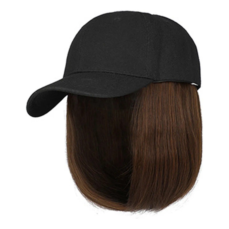 Gorra Peluca Cabello Corto Lacio Extensión Moda Mujer