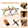 Giantex Folding Camping Table, Roll-Up Folding Table w/Carry Bag, Portable