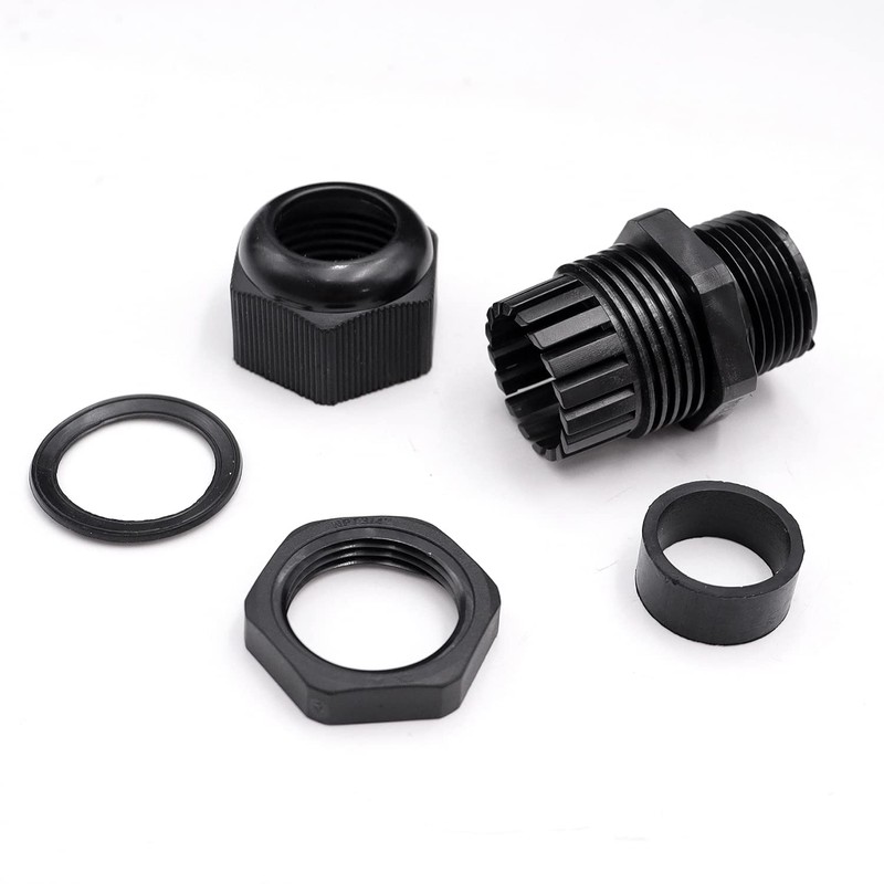 Tnuocke 20 PCS Nylon Cable Glands 3/8" NPT,Waterproof Adjustable Diameter