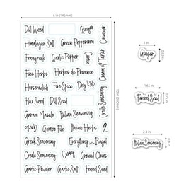 8 Sheets Spice Labels Kitchen Pantry Names Spice Jar Labels Stickers for Containers & Jars (276 Labels)