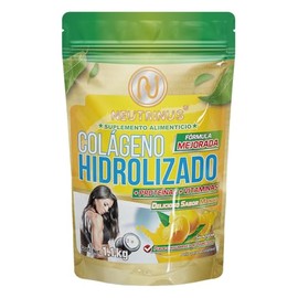 Colageno Hidrolizado con Proteinas y Vitaminas Sabor Mango - Suplemento para Piel, Huesos, Articulaciones y Musculos. 100% Natural. Neutrinus. 1.1 Kg.