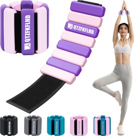 Adjustabl Wrist & Ankle Weights for Women, Wearable bala bangles for Yoga, Dance, Pilates, Pool Exercises and Jogging, Adjustable Arm & Leg Weights Set of 2(1Lbs Each)