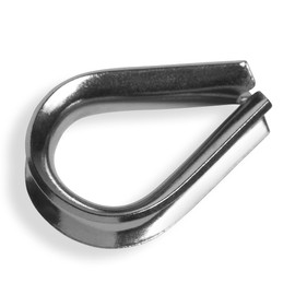 HEAVYTOOL® Wire Rope Thimbles 3 mm Stainless Steel (Pack of 20) A4 AISI316 Stainless Steel Rope Thimble Wire Rope Thimble Steel Cable Thimbles