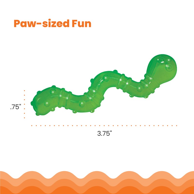 Petstages Orkakat Wiggle Worm Dental Catnip Cat Chew Toy