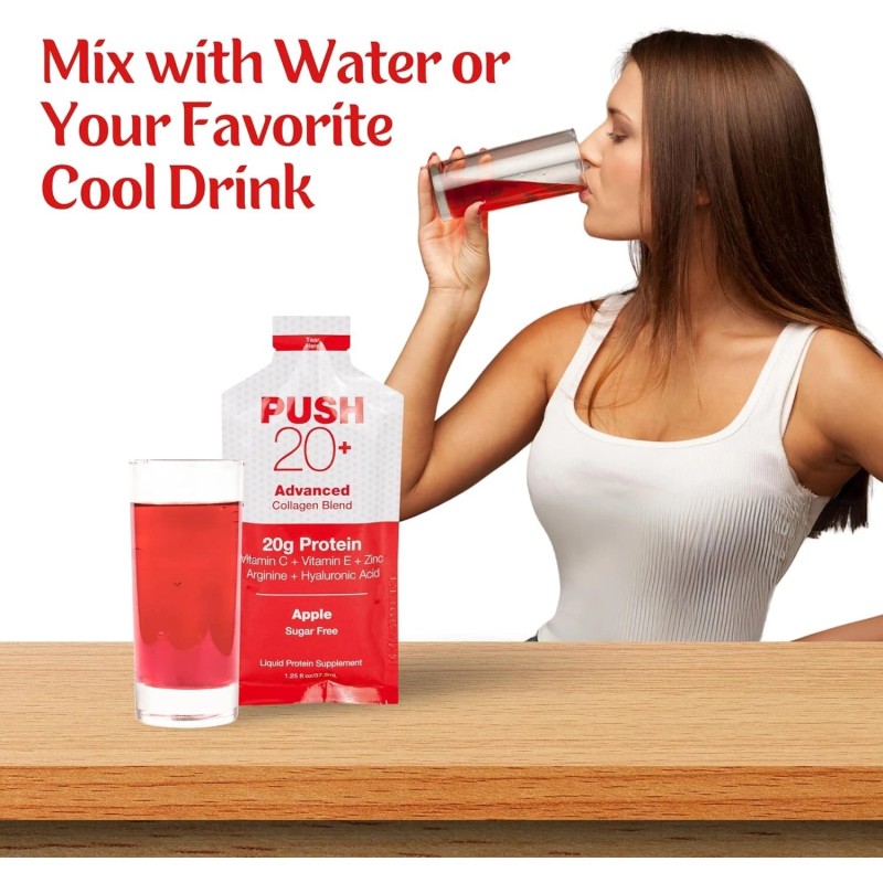 Liquacel PUSH20+ Liquid Collagen Protein Shot – 20g Pack of